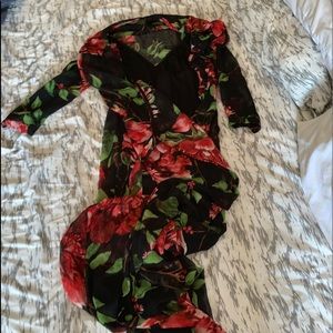 Fashion Nova floral Wrap dress